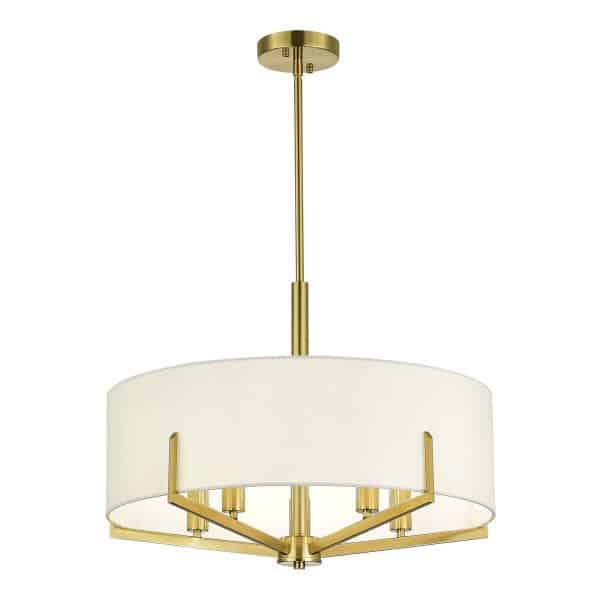 SLE3010-303-05 Светильник подвесной Латунь/Белый E14 5*40W LINTON — изображение 2