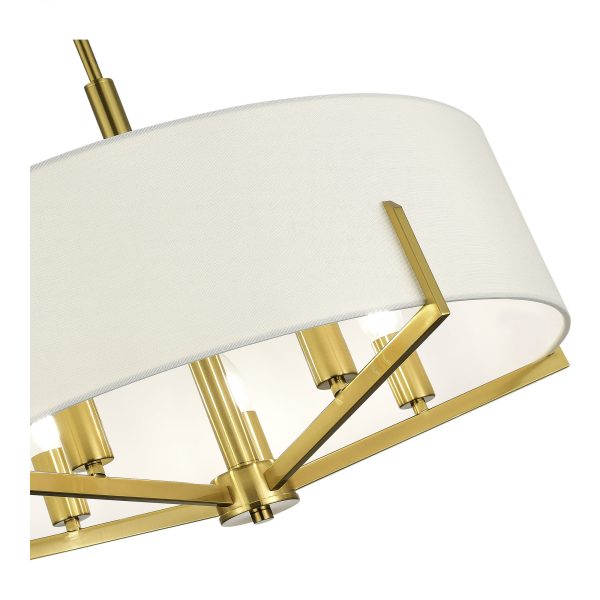 SLE3010-303-05 Светильник подвесной Латунь/Белый E14 5*40W LINTON — изображение 3