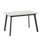 Стол Batu new 120-160/80/76 столешница ЛМДФ азул оникс подстолье металл черный