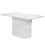 Стол Festa 140x85x77см, керамогранит белый мрамор — изображение 3