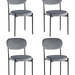 Стул Бриф NEW велюр серый 4 шт