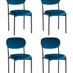Стул Бриф NEW велюр синий 4 шт