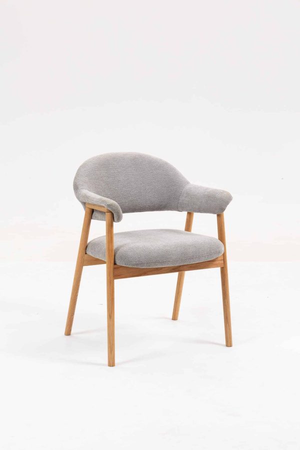 Стул обеденный Tavu с деревянными ножками серый 2 шт. — изображение 2