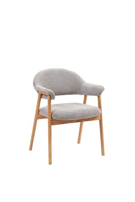 Стул обеденный Tavu с деревянными ножками серый