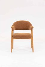 Стул обеденный Tavu с деревянными ножками терракотовый 2 шт. — изображение 3