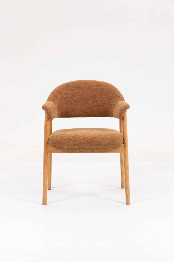 Стул обеденный Tavu с деревянными ножками терракотовый 2 шт. — изображение 3