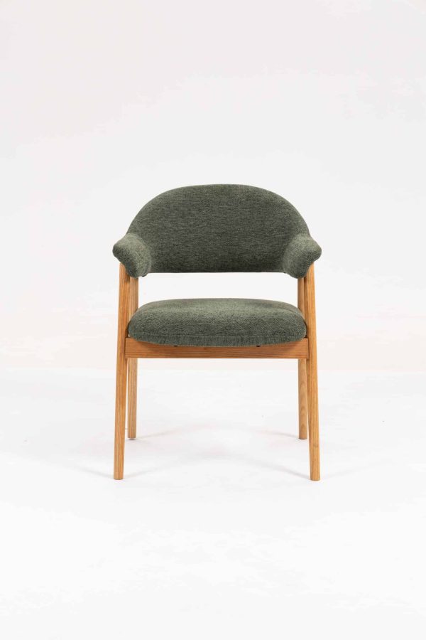 Стул обеденный Tavu с деревянными ножками зеленый 2 шт. — изображение 3