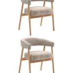 Стул обеденный Zubo с деревянными ножками бежевый 2 шт.