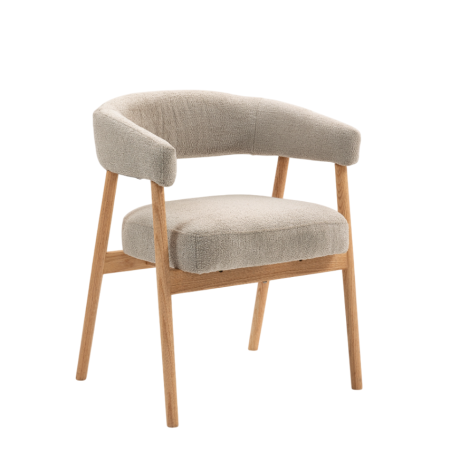 Стул обеденный Zubo с деревянными ножками бежевый