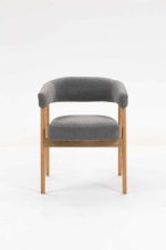 Стул обеденный Zubo с деревянными ножками темно-серый 2 шт. — изображение 3