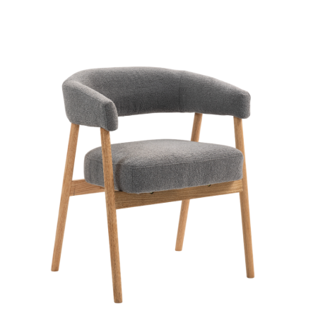 Стул обеденный Zubo с деревянными ножками темно-серый