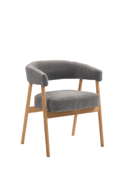 Стул обеденный Zubo с деревянными ножками темно-серый