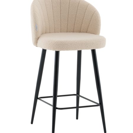 Стул полубарный Ханнингем букле бежевый