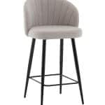 Стул полубарный Ханнингем букле светло-серый