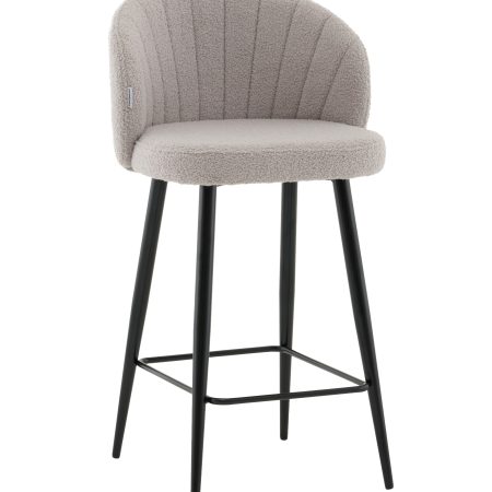 Стул полубарный Ханнингем букле светло-серый