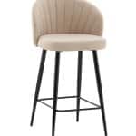 Стул полубарный Ханнингем велюр бежевый