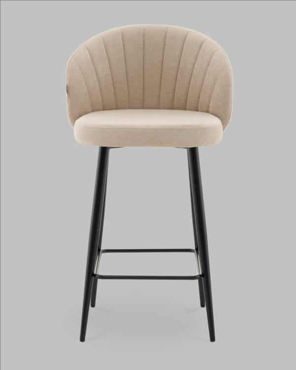 Стул полубарный Ханнингем велюр бежевый — изображение 3