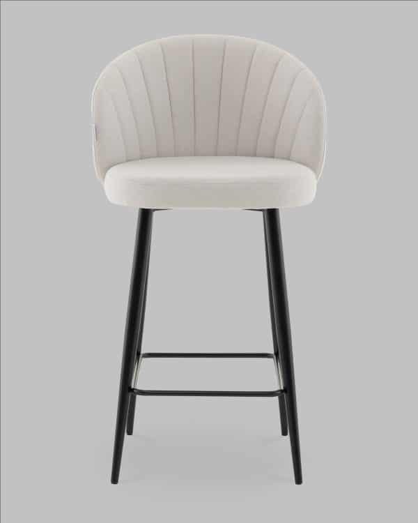 Стул полубарный Ханнингем велюр жемчужный — изображение 3