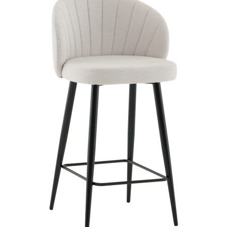 Стул полубарный Ханнингем велюр жемчужный