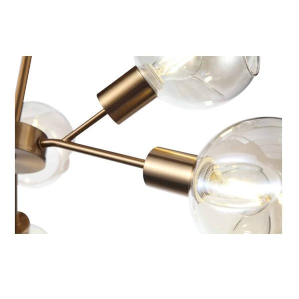 Уценка SLE155302-06 Светильник потолочный Античная медь/Янтарный E14 6*60W GENTORE — изображение 3