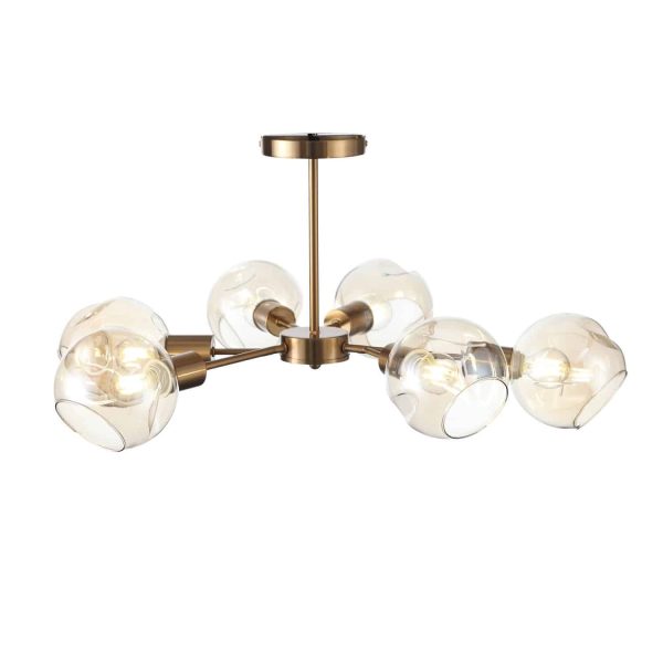 Уценка SLE155302-06 Светильник потолочный Античная медь/Янтарный E14 6*60W GENTORE — изображение 4