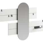 Вешалка Stripe L горизонтальная с зеркалом 60*160 см (белый)