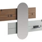 Вешалка Stripe L горизонтальная с зеркалом 60*160 см (орех