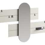 Вешалка Stripe L горизонтальная с зеркалом 60*160 см (серо-бежевый)