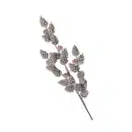 Ветка декоративная заснеженная с шишками и ягодами