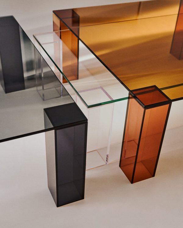 Журнальный столик Adularia из стекла коричневого цвета 140 x 60 — изображение 3