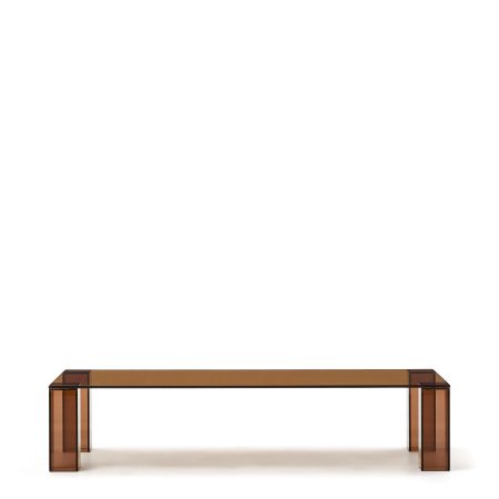 Журнальный столик Adularia из стекла коричневого цвета 140 x 60