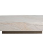 57EL-93601 Стол журнальный AGATE светлый керамический 120*80*29см