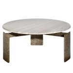 69-23303 Стол журнальный мраморный d100*45см