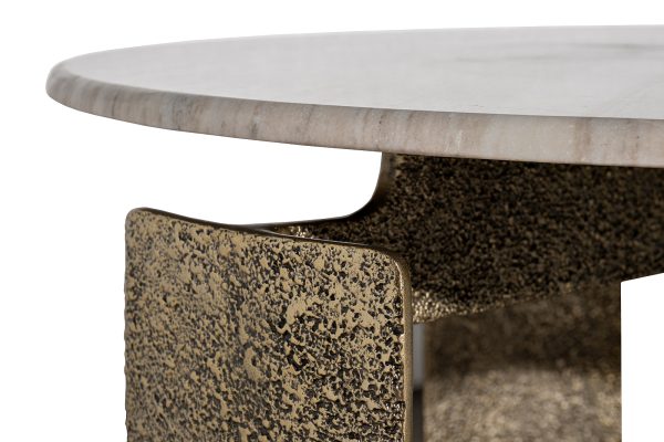 69-23303 Стол журнальный мраморный d100*45см — изображение 3