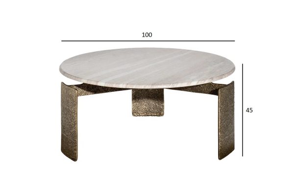 69-23303 Стол журнальный мраморный d100*45см — изображение 5