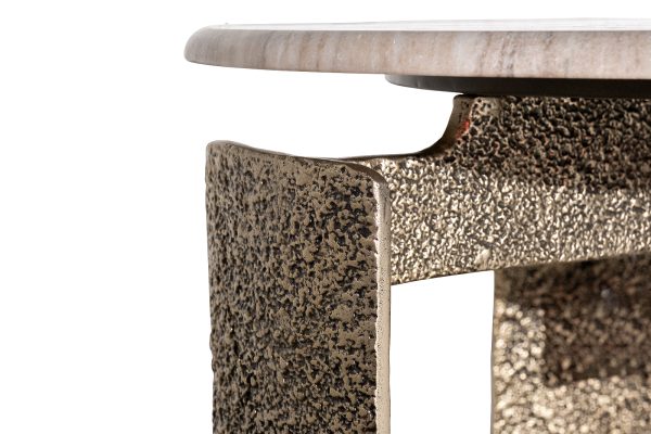 69-23305 Стол журнальный мраморный d60*63см — изображение 3