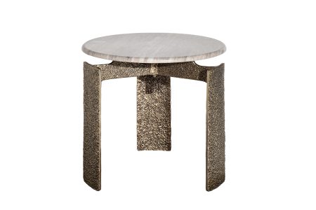 69-23305 Стол журнальный мраморный d60*63см