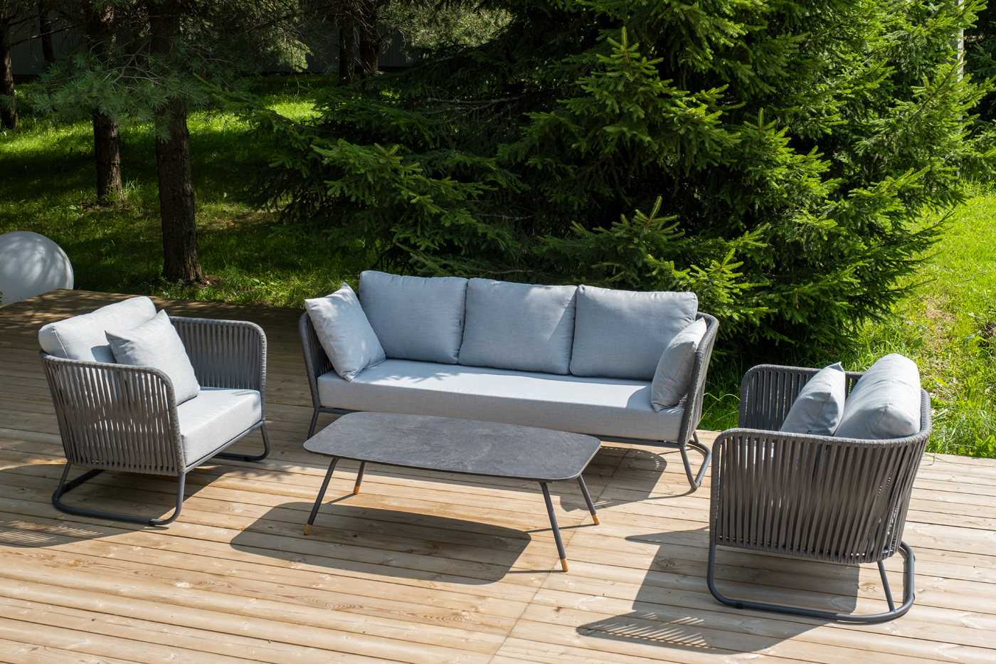 "Багамы" лаунж-зона 5-местная плетеная из роупа (веревки) "Багамы" лаунж-зона 5-местная плетеная из роупа (веревки)