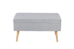 Банкетка Сторми с ящиком, велюр серый — изображение 3