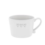Bastion Collections Кружка White 3 Нearts Grey