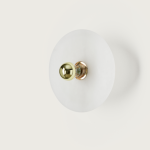 Бра Alba 25 см алебастр + цоколь 5 см золотой металл