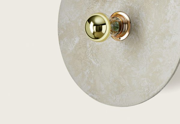 Бра Kassy 20 см керамика + цоколь 5 см золотой металл — изображение 2