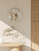 Бра Wave с черным цоколем A1053 5 см и плафоном из алебастра 1094/30 — изображение 2