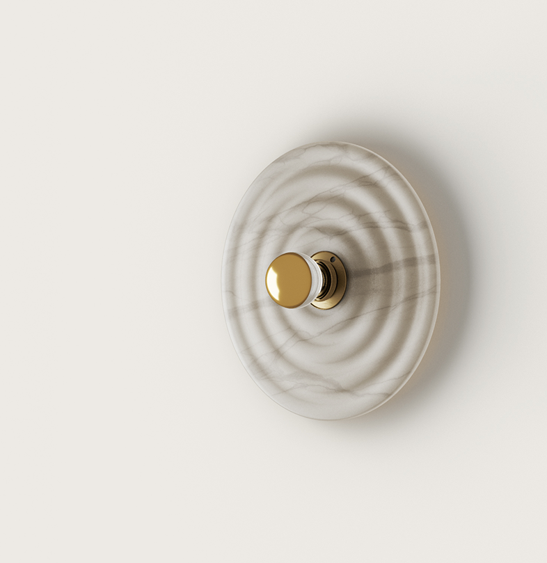 Бра Wave с черным цоколем A1053 5 см и плафоном из алебастра 1094/30 Бра Wave с черным цоколем A1053 5 см и плафоном из алебастра 1094/30