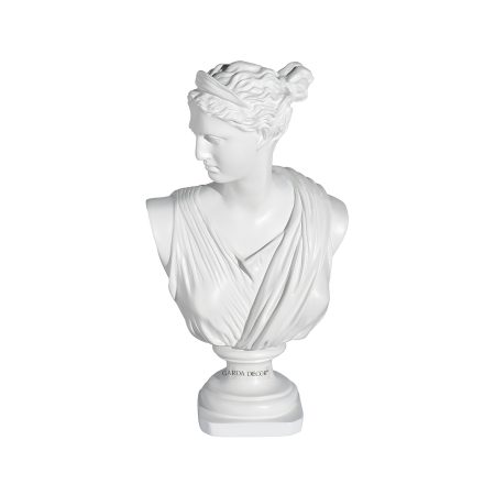 D3218 Статуэтка "Античный бюст" женский белый  18*12*h.32см