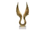 D4321 Статуэтка "Абстракция" золотая 21*7
