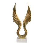 D4321 Статуэтка "Абстракция" золотая 21*7