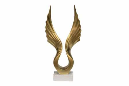 D4321 Статуэтка "Абстракция" золотая 21*7