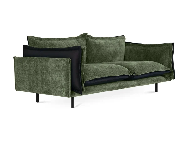 Диван Barcelona 2-местный зеленый, черный — изображение 2