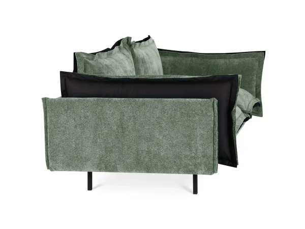 Диван Barcelona 2-местный черный, светло-зеленый — изображение 3